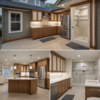 Completed home remodeling project with quality finishings
